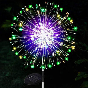 Planet Solar 90 Multi-Colour Starburst Solar Powered Outdoor Garden Path Stake Lights TapClickBuy