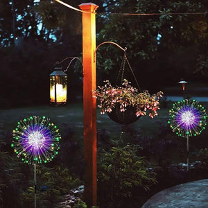 Planet Solar 90 Multi-Colour Starburst Solar Powered Outdoor Garden Path Stake Lights TapClickBuy