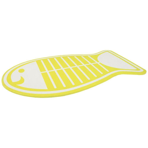 Playful Fish Foam Cat Puppy Dog Pet Mat Feeding Placemat 48x28cm Yellow TapClickBuy