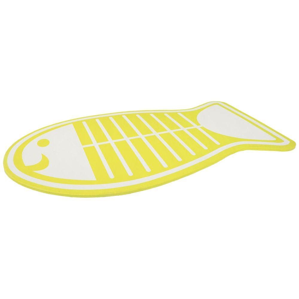 Playful Fish Foam Cat Puppy Dog Pet Mat Feeding Placemat 48x28cm Yellow TapClickBuy