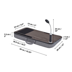 Portable Lap Desk Tray Table for Laptop Computer & Detachable Light TapClickBuy