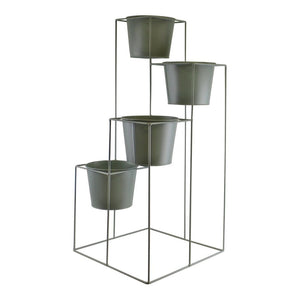 Potting Shed 4 Tier Planter Stand, Green TapClickBuy