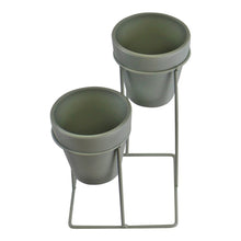 Load image into Gallery viewer, Potting Shed Small Double Planter On Stand, Green TapClickBuy