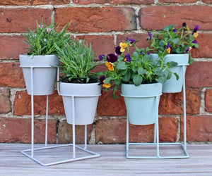 Potting Shed Small Double Planter On Stand, Green TapClickBuy