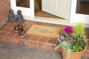 Pride of Place Astley Heavy Duty Printed Coir Doormat with PVC Backing Non - Slip Waterproof TapClickBuy