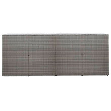 Load image into Gallery viewer, Quadruple Wheelie Bin Shed Anthracite 305x78x120 cm Poly Rattan TapClickBuy