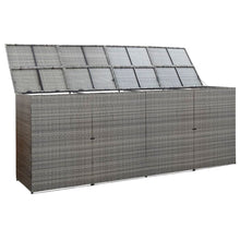 Load image into Gallery viewer, Quadruple Wheelie Bin Shed Anthracite 305x78x120 cm Poly Rattan TapClickBuy