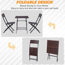 Load image into Gallery viewer, Rattan Bistro Set: 1 x table, 2 x chairs-Brown TapClickBuy