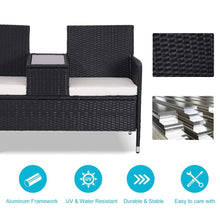 Load image into Gallery viewer, Rattan Chair Set W/Middle Tea Table-Black TapClickBuy