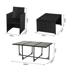 Load image into Gallery viewer, Rattan Dining Set, 11 PC-Black TapClickBuy
