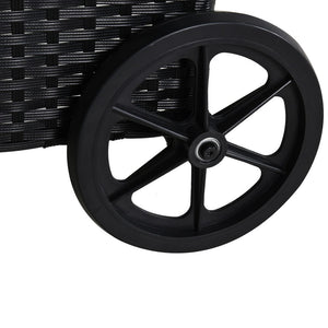 Rattan Garden Lounger  Black Wicker Sun Lounger Chair Rattan Furniture Set of 2pcs TapClickBuy