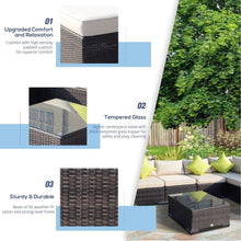 Load image into Gallery viewer, Rattan Garden Sofa Set, 8 Pcs-Brown TapClickBuy