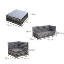 Load image into Gallery viewer, Rattan Set, 4 PC-Grey TapClickBuy