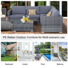 Load image into Gallery viewer, Rattan Set, 4 PC-Grey TapClickBuy