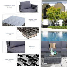 Load image into Gallery viewer, Rattan Set, 4 PC-Grey TapClickBuy