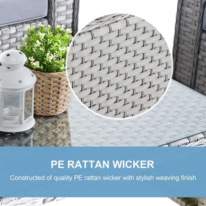 Rattan Set, 6 PC-Grey TapClickBuy