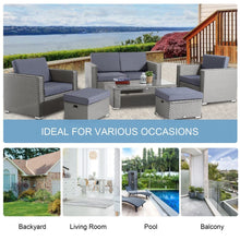Load image into Gallery viewer, Rattan Set, 6 PC-Grey TapClickBuy