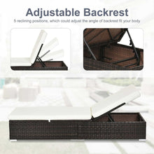 Load image into Gallery viewer, Rattan Sun Lounger Brown with Cushion � TapClickBuy