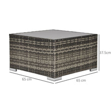 Load image into Gallery viewer, Rattan Wicker Patio Coffee Table Ready to Use Outdoor Furniture Suitable for Garden Backyard Deep Grey TapClickBuy