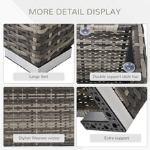 Load image into Gallery viewer, Rattan Wicker Patio Coffee Table Ready to Use Outdoor Furniture Suitable for Garden Backyard Deep Grey TapClickBuy