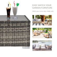 Load image into Gallery viewer, Rattan Wicker Patio Coffee Table Ready to Use Outdoor Furniture Suitable for Garden Backyard Deep Grey TapClickBuy