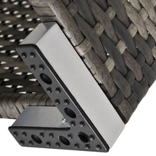Load image into Gallery viewer, Rattan Wicker Patio Coffee Table Ready to Use Outdoor Furniture Suitable for Garden Backyard Deep Grey TapClickBuy