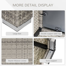 Load image into Gallery viewer, Rattan Wicker Patio Coffee Table Ready to Use Outdoor Furniture Suitable for Garden Backyard Grey TapClickBuy