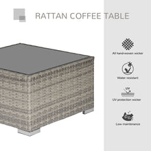Load image into Gallery viewer, Rattan Wicker Patio Coffee Table Ready to Use Outdoor Furniture Suitable for Garden Backyard Grey TapClickBuy