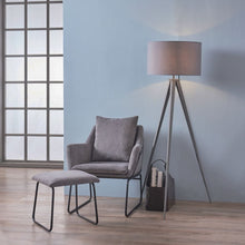 Load image into Gallery viewer, Romanza Tripod Standing Floor Lamp &amp; Shade, Modern Lighting, Grey TapClickBuy
