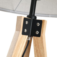 Load image into Gallery viewer, Rubber Wood Tripod Floor Lamp Grey TapClickBuy