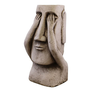 Set Of 3 Stone Effect Resurrection Island Giant Ornament Planters TapClickBuy