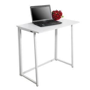 Simple Collapsible Computer Desk White TapClickBuy