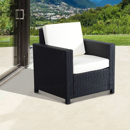 Single Rattan Chair Black � TapClickBuy