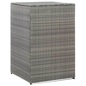 Single Wheelie Bin Shed Anthracite 76x78x120 cm Poly Rattan TapClickBuy