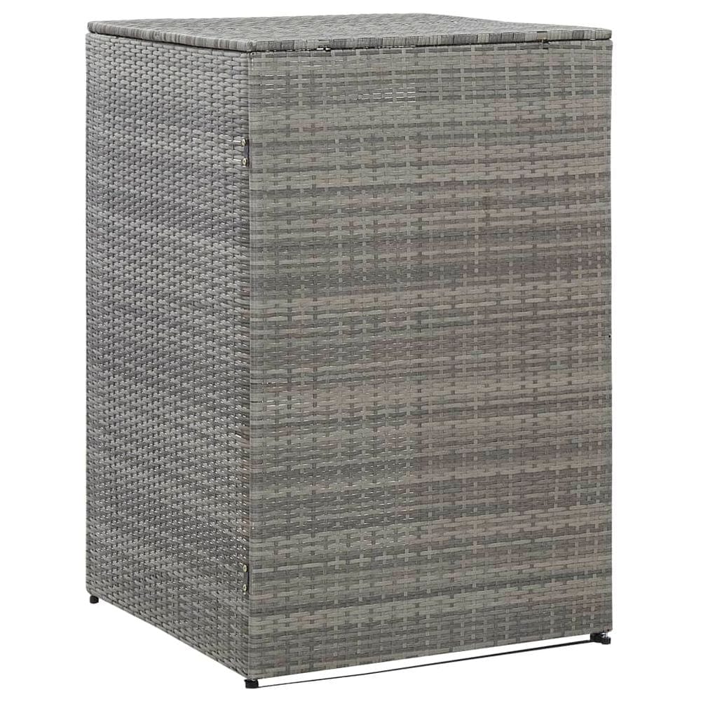 Single Wheelie Bin Shed Anthracite 76x78x120 cm Poly Rattan TapClickBuy