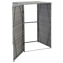 Load image into Gallery viewer, Single Wheelie Bin Shed Anthracite 76x78x120 cm Poly Rattan TapClickBuy