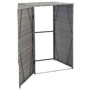 Single Wheelie Bin Shed Anthracite 76x78x120 cm Poly Rattan TapClickBuy