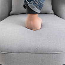 Load image into Gallery viewer, Solid Rubber Wood Tufted Single Sofa Chair w/ Pillow Grey TapClickBuy