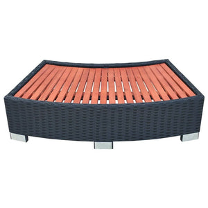 Spa Step Poly Rattan 92x45x25 cm Black TapClickBuy