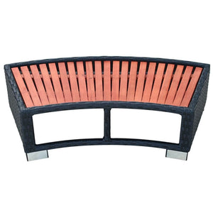 Spa Step Poly Rattan 92x45x25 cm Black TapClickBuy