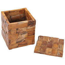 Load image into Gallery viewer, Storage Stool Solid Teak Wood TapClickBuy
