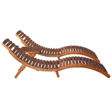 Load image into Gallery viewer, vidaXL 3 Piece Sunlounger with Tea Table Solid Acacia Wood TapClickBuy