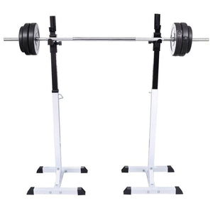 vidaXL Barbell Squat Rack with Barbell and Dumbbell Set 30.5 kg TapClickBuy
