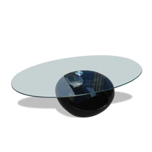 Load image into Gallery viewer, vidaXL Coffee Table with Oval Glass Top Accent End Side Table Multi Colors TapClickBuy