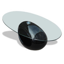 Load image into Gallery viewer, vidaXL Coffee Table with Oval Glass Top Accent End Side Table Multi Colors TapClickBuy