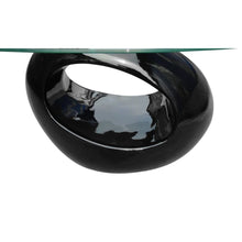 Load image into Gallery viewer, vidaXL Coffee Table with Oval Glass Top Accent End Side Table Multi Colors TapClickBuy