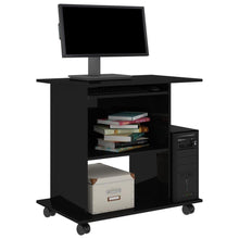 Load image into Gallery viewer, vidaXL Computer Desk High Gloss Black 80x50x75 cm Chipboard TapClickBuy