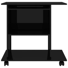 Load image into Gallery viewer, vidaXL Computer Desk High Gloss Black 80x50x75 cm Chipboard TapClickBuy