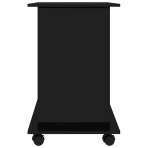 vidaXL Computer Desk High Gloss Black 80x50x75 cm Chipboard TapClickBuy