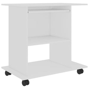 vidaXL Computer Desk White 80x50x75 cm Chipboard TapClickBuy